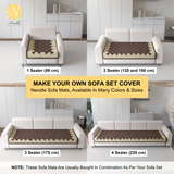 Polka Dot Pattern Acrylic Sofa Mat Cover for 3 Seater Sofa Set