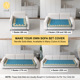 Polka Dot Pattern Acrylic Sofa Mat Cover for 3 Seater Sofa Set