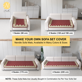 Polka Dot Pattern Acrylic Sofa Mat Cover for 3 Seater Sofa Set