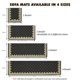 Polka Dot Pattern Acrylic Sofa Mat Cover for 3 Seater Sofa Set