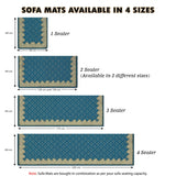 Polka Dot Pattern Acrylic Sofa Mat Cover for 3 Seater Sofa Set