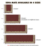 Polka Dot Pattern Acrylic Sofa Mat Cover for 3 Seater Sofa Set