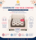 Premium Velvet Digital Printed Fabric with Customizable Seat Length and Fixed Seat Depth at 36 Inches