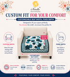 Premium Velvet Digital Printed Fabric with Customizable Seat Length and Fixed Seat Depth at 36 Inches