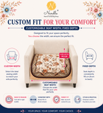 Premium Velvet Digital Printed Fabric with Customizable Seat Length and Fixed Seat Depth at 36 Inches