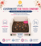 Premium Velvet Digital Printed Fabric with Customizable Seat Length and Fixed Seat Depth at 36 Inches