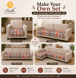 Premium Velvet Digital Printed Fabric with Customizable Seat Length and Fixed Seat Depth at 36 Inches
