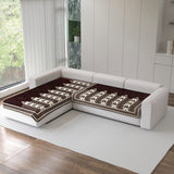 Chenille Sofa Mat Cover for L Shape Sofa Set Type 2+2
