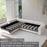 Chenille Sofa Mat Cover for L Shape Sofa Set Type 2+2