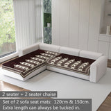 Chenille Sofa Mat Cover for L Shape Sofa Set Type 2+2