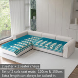 Chenille Sofa Mat Cover for L Shape Sofa Set Type 2+2