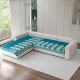 Chenille Sofa Mat Cover for L Shape Sofa Set Type 2+2
