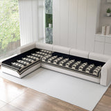 Chenille Sofa Mat Cover for L Shape Sofa Set Type 3+2 Seater