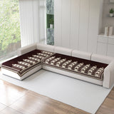 Chenille Sofa Mat Cover for L Shape Sofa Set Type 3+2 Seater
