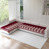Chenille Sofa Mat Cover for L Shape Sofa Set Type 3+2 Seater