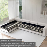 Chenille Sofa Mat Cover for L Shape Sofa Set Type 3+2 Seater