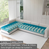 Chenille Sofa Mat Cover for L Shape Sofa Set Type 3+2 Seater