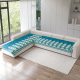 Chenille Sofa Mat Cover for L Shape Sofa Set Type 3+3 Seater
