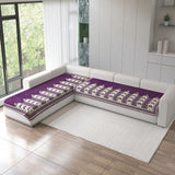 Chenille Sofa Mat Cover for L Shape Sofa Set Type 3+3 Seater