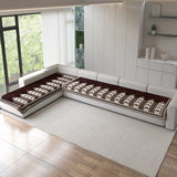 Chenille Sofa Mat Cover for L Shape Sofa Set Type 4+3 Seater