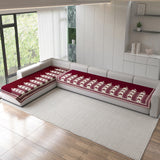 Chenille Sofa Mat Cover for L Shape Sofa Set Type 4+3 Seater