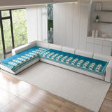 Chenille Sofa Mat Cover for L Shape Sofa Set Type 4+3 Seater