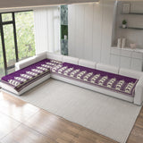 Chenille Sofa Mat Cover for L Shape Sofa Set Type 4+3 Seater