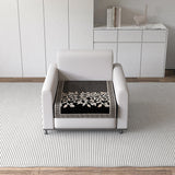 Anti-Slip Floral Velvet Sofa Mat Cover for 1 Seater Sofa