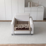Anti-Slip Floral Velvet Sofa Mat Cover for 1 Seater Sofa