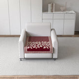 Anti-Slip Floral Velvet Sofa Mat Cover for 1 Seater Sofa