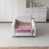 Anti-Slip Floral Velvet Sofa Mat Cover for 1 Seater Sofa