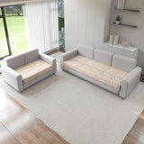 Anti-Slip Floral Velvet Sofa Cover for 5 Seater Sofa (3+2)