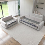 Anti-Slip Floral Velvet Sofa Cover for 5 Seater Sofa (3+2)