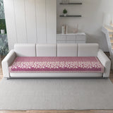 Anti-Slip Floral Velvet Sofa Cover for 4 Seater Sofa