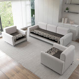 Anti-Slip Floral Velvet Sofa Cover for 5 Seater Sofa (3+1+1)
