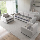 Anti-Slip Floral Velvet Sofa Cover for 5 Seater Sofa (3+1+1)
