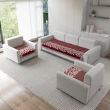 Anti-Slip Floral Velvet Sofa Cover for 5 Seater Sofa (3+1+1)