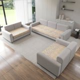 Anti-Slip Floral Velvet Sofa Cover for 5 Seater Sofa (3+2+2)