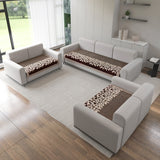 Anti-Slip Floral Velvet Sofa Cover for 5 Seater Sofa (3+2+2)