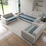 Anti-Slip Floral Velvet Sofa Cover for 5 Seater Sofa (3+2+2)