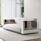Anti-Slip Floral Velvet Sofa Arm Rest Cover