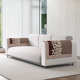 Anti-Slip Floral Velvet Sofa Arm Rest Cover