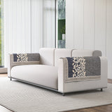 Anti-Slip Floral Velvet Sofa Arm Rest Cover