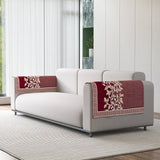 Anti-Slip Floral Velvet Sofa Arm Rest Cover