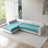 Anti-Slip Floral Velvet Sofa Cover L2+2 Seater Sofa