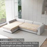 Anti-Slip Floral Velvet Sofa Cover L2+2 Seater Sofa