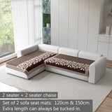 Anti-Slip Floral Velvet Sofa Cover L2+2 Seater Sofa