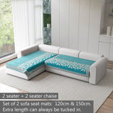 Anti-Slip Floral Velvet Sofa Cover L2+2 Seater Sofa