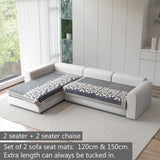 Anti-Slip Floral Velvet Sofa Cover L2+2 Seater Sofa
