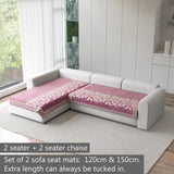 Anti-Slip Floral Velvet Sofa Cover L2+2 Seater Sofa